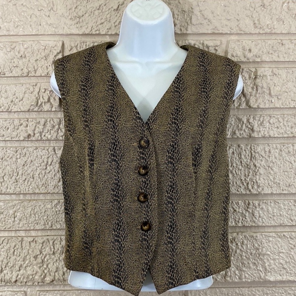 Liz Claiborne Collection Snake Print Pattern Vest